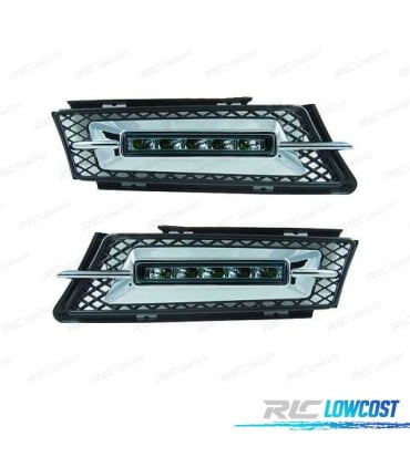 LUZ DIURNA BMW E90 E91 05-08 CROMO REJILLAS