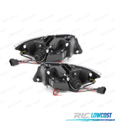 FAROS BMW E90 91 05-08 OJOS ANGEL FONDO NEGRO