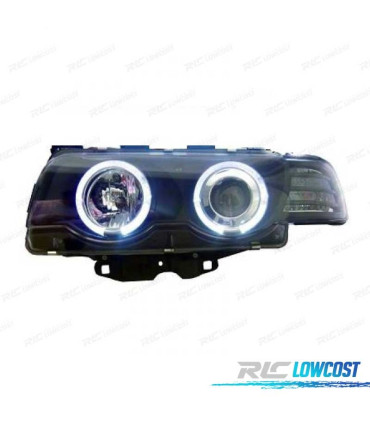 FAROS BMW SERIE 7 E38 98-01 OJOS ANGEL FONDO NEGRO