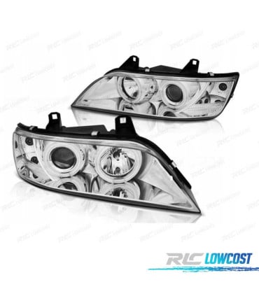 FAROS BMW Z3 96-02 OJOS ANGEL CCFL FONDO CROMO