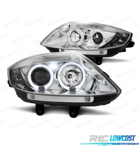 FAROS BMW Z4 E85 03-09 OJOS ANGEL FONDO CROMO