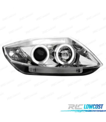 FAROS BMW Z4 E85 03-09 OJOS ANGEL CCFL FONDO CROMO