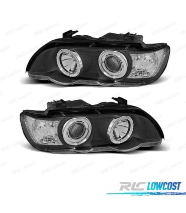 FAROS BMW X5 E53 99-03 OJOS ANGEL CCFL FONDO NEGRO