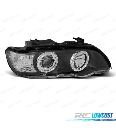 FAROS BMW X5 E53 99-03 OJOS ANGEL CCFL FONDO NEGRO