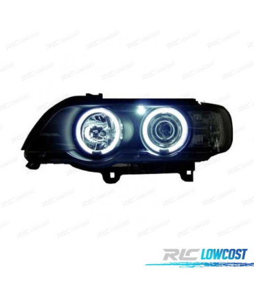 FAROS BMW X5 E53 99-03 OJOS ANGEL CCFL FONDO NEGRO