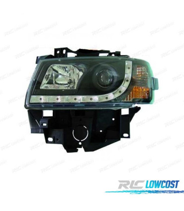 FAROS VOLKSWAGEN VW T4 CARAVELLE MULTIVAN 97-03 LUZ DIURNA FONDO NEGRO