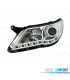 FAROS VOLKSWAGEN VW TIGUAN 07-11 LUZ DIURNA LED FONDO CROMO