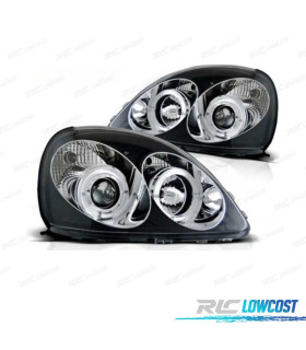FAROS TOYOTA YARIS 99-03 OJOS ANGEL CCFL FONDO NEGRO