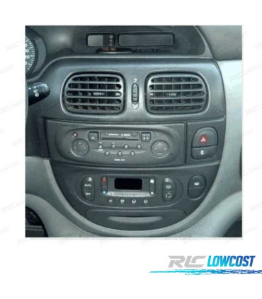 MARCO NEGRO RADIO 1-DIN PARA RENAULT MEGANE I SCENIC 96-03