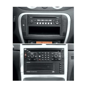 MARCO NEGRO RADIO 2-DIN PARA CITROEN C2 C3 BERLINGO JUMPY FIAT SCUDO PEUGEOT 207 307 EXPERT PARTNER TOYOTA PROACE