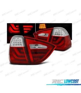 PILOTOS BMW E91 TOURING 05-08 LED LIGHTBAR ROJO CROMO