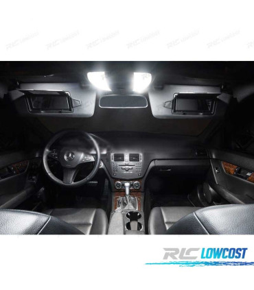 KIT 20 BOMBILLAS LED INTERIOR PARA MERCEDES CLASE C W204 C200 C220 C230 C250 C280 C300 C350 C63 AMG 08-14