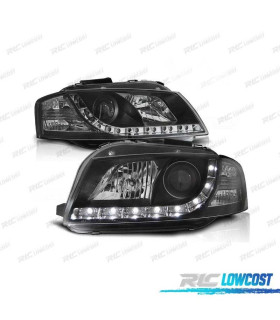 FAROS AUDI A3 8P LUZ DIURNA REAL FONDO NEGRO