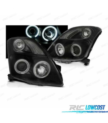 FAROS SUZUKI SWIFT 05-10 OJOS ANGEL CCFL FONDO NEGRO