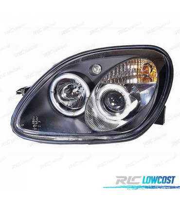FAROS MERCEDES CLASE SLK R170 96-04 OJOS ANGEL FONDO NEGRO