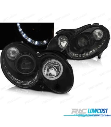 FAROS MERCEDES CLASE CLK W209 02-09 LUZ DIURNA FONDO NEGRO