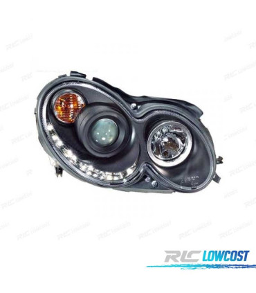 FAROS MERCEDES CLASE CLK W209 02-09 LUZ DIURNA FONDO NEGRO