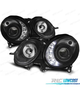 FAROS MERCEDES CLASE E W211 02-06 LUZ DIURNA FONDO NEGRO