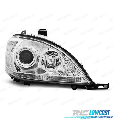 FAROS MERCEDES CLASE ML W163 98-01 FONDO CROMO