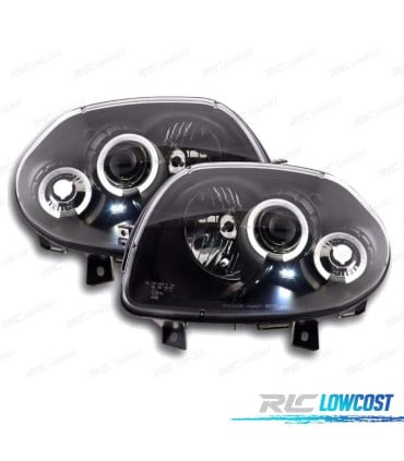 FAROS RENAULT CLIO 98-01 OJOS ANGEL FONDO NEGRO
