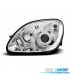 FAROS MERCEDES CLASE SLK R170 96-04 OJOS ANGEL FONDO CROMO