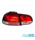 PILOTOS VOLKSWAGEN VW GOLF 6 08-12 LED BAR ROJO CROMO