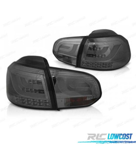 PILOTOS VOLKSWAGEN VW GOLF 6 08-12 LED LIGHT BAR FONDO CROMO AHUMADO