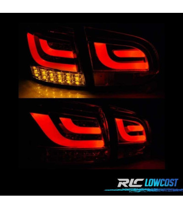 PILOTOS VOLKSWAGEN VW GOLF 6 08-12 LED FONDO NEGRO CROMO