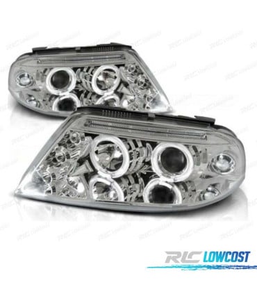 FAROS VOLKSWAGEN VW PASSAT 3BG 00-05 FONDO CROMO OJOS ANGEL
