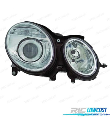 FAROS MERCEDES CLASE E W211 02-06 LUPA FONDO CROMO