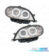 FAROS PARA CITROEN SAXO 99-04 OJOS ANGEL CCFL FONDO CROMO
