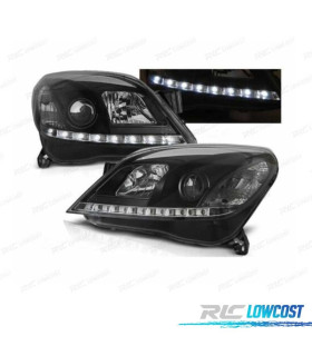 FAROS OPEL ASTRA H 04-09 LUZ DIURNA LED FONDO NEGRO