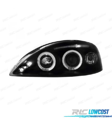 FAROS OPEL CORSA C 00-06 OJOS ANGEL + LED FONDO NEGRO