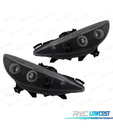 FAROS PEUGEOT 207 06-12 OJOS ANGEL FONDO NEGRO