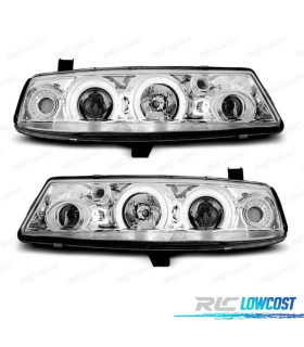 FAROS OPEL CALIBRA 90-98 OJOS ANGEL CCFL FONDO CROMO