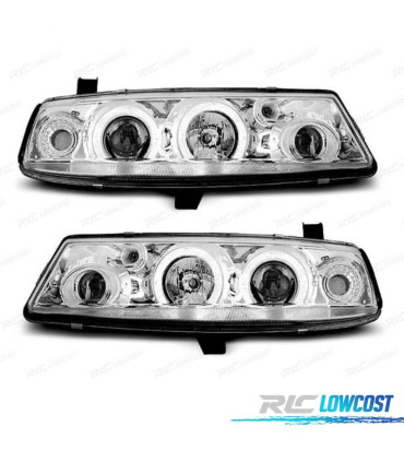 FAROS OPEL CALIBRA 90-98 OJOS ANGEL CCFL FONDO CROMO