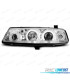 FAROS OPEL CALIBRA 90-98 OJOS ANGEL CCFL FONDO CROMO