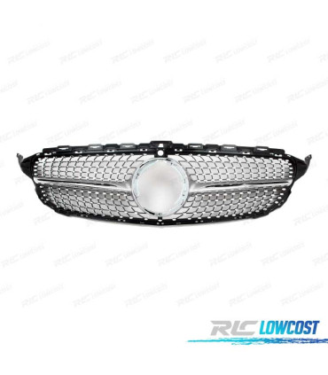 PARRILLA MERCEDES W205 AMG 14-18 CAMARA LOOK DIAMOND SILVER