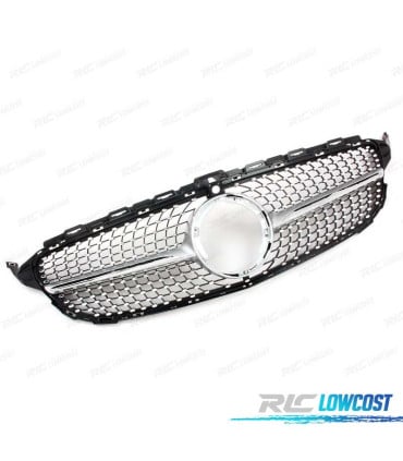 PARRILLA MERCEDES W205 AMG 14-18 CAMARA LOOK DIAMOND SILVER