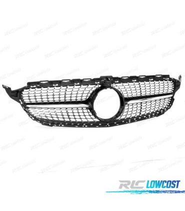 PARRILLA MERCEDES W205 AMG 14-18 LOOK DIAMOND NEGRO CAMARA