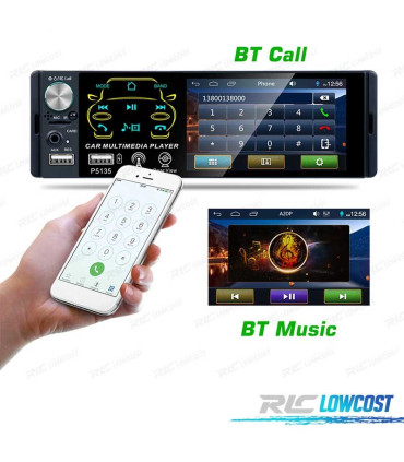 RADIO 4.1" UNIVERSAL 1DIN PANTALLA TÁCTIL