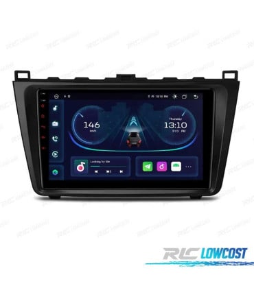 RADIO GPS ANDROID 12 PARA MAZDA 6 08-12 9"