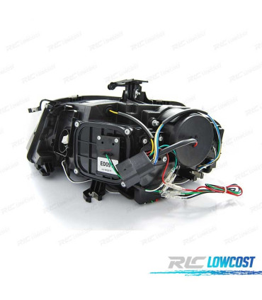 FAROS AUDI A4 B8 07-11 LUZ DIURNA LED DRL FONDO NEGRO