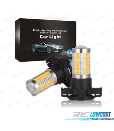 KIT DE INTERMITENTES LED PY24W BLANCOS 33 SMD