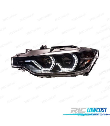 FAROS BMW F30 F31 11-15 OJOS ANGEL LED NEGROS