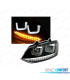 FAROS VOLKSWAGEN VW POLO 6R 09-14 LUZ DIURNA FONDO NEGRO INTERMITENTE LED