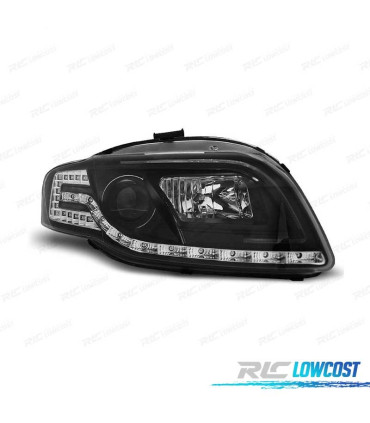 FAROS AUDI A4 B7 04-08 FONDO NEGRO INTERMITENTES LED