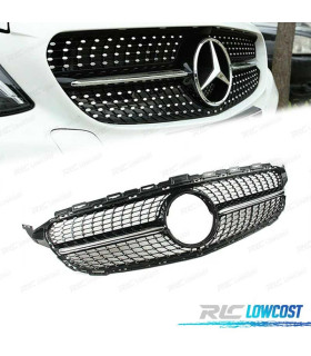 PARRILLA MERCEDES W205 C205 AMG 19- LOOK DIAMOND NEGRO