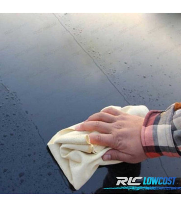 GAMUZA PARA SECADO ULTRA ABSORBENTE 70cm X 40cm CUERO GENUINO