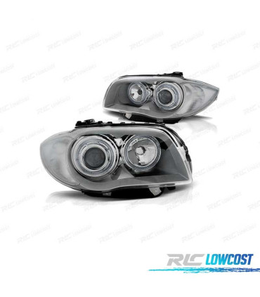 FAROS BMW E81 E87 E82 E88 04-11 OJOS ANGEL CROMADO